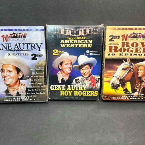 Old Westerns DVD Movies Staring Gene Autry and Roy Rogers - Picture 1 of 2